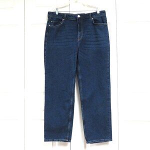 H&M High Waist Ankle Jeans 16 Dark Wash